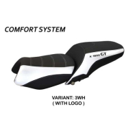 HOUSSE DE SELLE COMPATIBLE BMW K 1600 GT (10-22) MODÈLE TROPEA COLOR - Couleur : BLANC, Type : STANDARD, Logo : AVEC LOGO