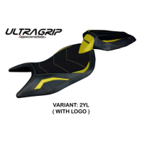 HOUSSE DE SELLE COMPATIBLE APRILIA TUONO 660 (21-22) MODÈLE SPARTA - Couleur : ROUGE, Logo : AVEC LOGO, Type : ULTRAGRIP