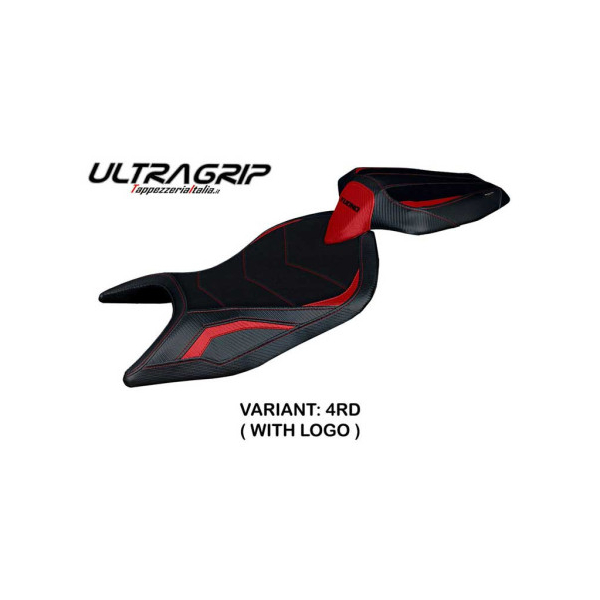HOUSSE DE SELLE COMPATIBLE APRILIA TUONO 660 (21-22) MODÈLE SPARTA - Couleur : JAUNE, Logo : AVEC LOGO, Type : ULTRAGRIP