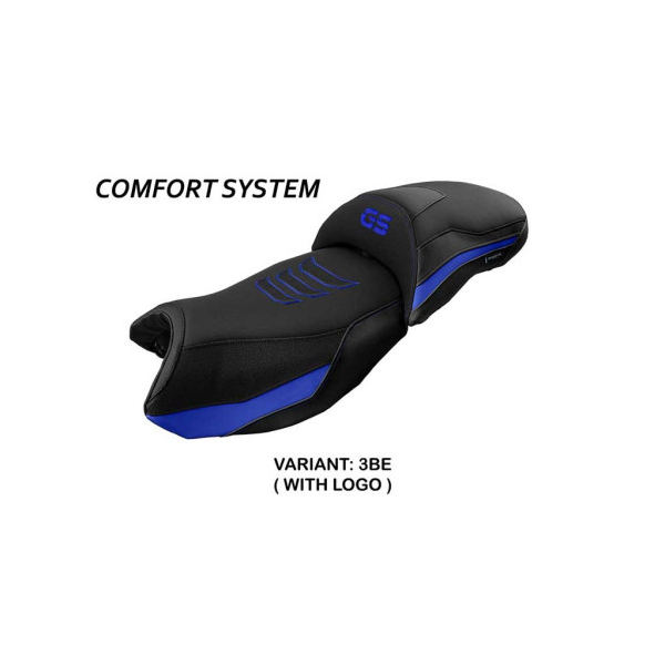 HOUSSE DE SELLE COMPATIBLE BMW R 1250 GS (19-22) MODÈLE EBERN - Logo : AVEC LOGO, Couleur : BEIGE, Type : STANDARD