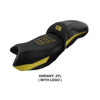 HOUSSE DE SELLE COMPATIBLE BMW R 1250 GS (19-22) MODÈLE EBERN - Logo : AVEC LOGO, Couleur : BEIGE, Type : STANDARD