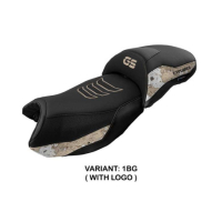 HOUSSE DE SELLE COMPATIBLE BMW R 1250 GS (19-22) MODÈLE EBERN - Couleur : BLANC, Type : STANDARD, Logo : AVEC LOGO