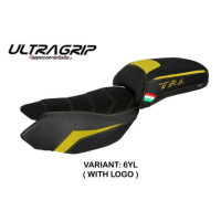 HOUSSE DE SELLE COMPATIBLE BENELLI TRK 502 (17-22) MODÈLE MERIDA STANDARD, NOIR, - Logo : AVEC LOGO, Couleur : GRIS GRIS, Type : STANDARD