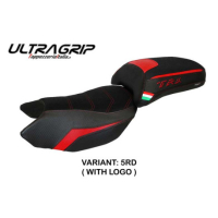 HOUSSE DE SELLE COMPATIBLE BENELLI TRK 502 (17-22) MODÈLE MERIDA STANDARD, NOIR, - Logo : AVEC LOGO, Couleur : BLANC, Type : STANDARD