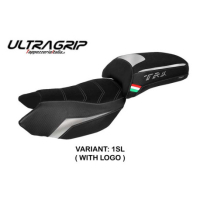 HOUSSE DE SELLE COMPATIBLE BENELLI TRK 502 (17-22) MODÈLE MERIDA STANDARD, NOIR, - Logo : AVEC LOGO, Couleur : BLANC, Type : STANDARD