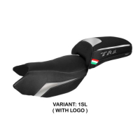HOUSSE DE SELLE COMPATIBLE BENELLI TRK 502 (17-22) MODÈLE MERIDA STANDARD, NOIR, - Couleur : ROUGE, Logo : AVEC LOGO, Type : ULTRAGRIP