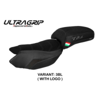 HOUSSE DE SELLE COMPATIBLE BENELLI TRK 502 (17-22) MODÈLE MERIDA STANDARD, NOIR, - Logo : AVEC LOGO, Couleur : ROUGE, Type : ULTRAGRIP