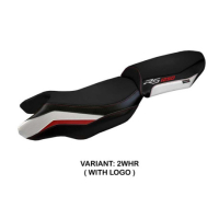 HOUSSE DE SELLE COMPATIBLE BMW R 1250 RS (20-22) MODÈLE BLANCO CONFORT, BLEU-GRI - Type : STANDARD, Logo : AVEC LOGO, Couleur : BLANC ROUGE