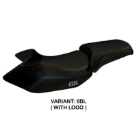 HOUSSE DE SELLE COMPATIBLE BMW R 1200 GS (05-12) MODÈLE LYON 4 - Logo : AVEC LOGO, Couleur : GRIS GRIS, Type : STANDARD