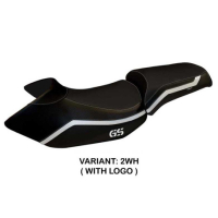 HOUSSE DE SELLE COMPATIBLE BMW R 1200 GS (05-12) MODÈLE LYON 4 - Type : STANDARD, Logo : AVEC LOGO, Couleur : GRIS GRIS