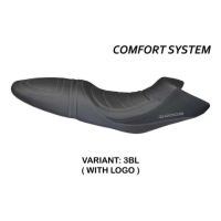 HOUSSE DE SELLE COMPATIBLE BMW R 1200 R (06-14) MODÈLE BRUNO - Type : STANDARD, Logo : AVEC LOGO, Couleur : ARGENT