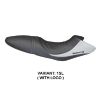 HOUSSE DE SELLE COMPATIBLE BMW R 1200 R (06-14) MODÈLE BRUNO - Logo : AVEC LOGO, Couleur : BLANC, Type : STANDARD