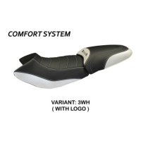 HOUSSE DE SELLE COMPATIBLE BMW R 1150 R (00-07) MODÈLE MASSIMO CARBON COLOR - Couleur : BLANC, Type : STANDARD, Logo : AVEC LOGO