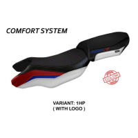 HOUSSE DE SELLE COMPATIBLE BMW R 1250 R (19-22) MODÈLE PUMA SPECIAL COLOR - Logo : AVEC LOGO, Couleur : ROUGE GRIS, Type : STANDARD