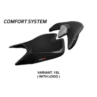 HOUSSE DE SELLE COMPATIBLE APRILIA TUONO V4 (21-22) MODÈLE ZUERA - Couleur : BLANC, Type : STANDARD, Logo : AVEC LOGO