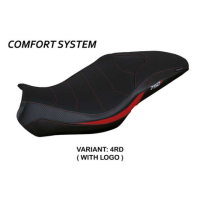 HOUSSE DE SELLE COMPATIBLE BENELLI 752 S (19-22) MODÈLE LIMA - Couleur : BLANC, Type : STANDARD, Logo : AVEC LOGO