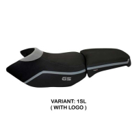 HOUSSE DE SELLE COMPATIBLE BMW R 1200 GS ADVENTURE (06-12) MODÈLE IONIA 4 - Logo : AVEC LOGO, Couleur : GRIS GRIS, Type : STANDARD