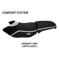 HOUSSE DE SELLE COMPATIBLE BMW R 1200 GS ADVENTURE (06-12) MODÈLE IONIA 4 - Type : STANDARD, Logo : AVEC LOGO, Couleur : ARGENT