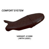 HOUSSE DE SELLE COMPATIBLE BMW R 1200 NINE T (14-22) MODÈLE SIVAS CONFORT, NOIR, - Logo : AVEC LOGO, Couleur : BRIQUE, Type : STANDARD