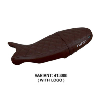 HOUSSE DE SELLE COMPATIBLE BMW R 1200 NINE T (14-22) MODÈLE SIVAS CONFORT, NOIR, - Type : STANDARD, Logo : AVEC LOGO, Couleur : MARRON FONCE