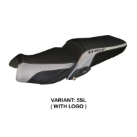 HOUSSE DE SELLE COMPATIBLE BMW R 1250 RT (19-22) MODÈLE ALGHERO 1 - Logo : AVEC LOGO, Couleur : GRIS GRIS, Type : STANDARD