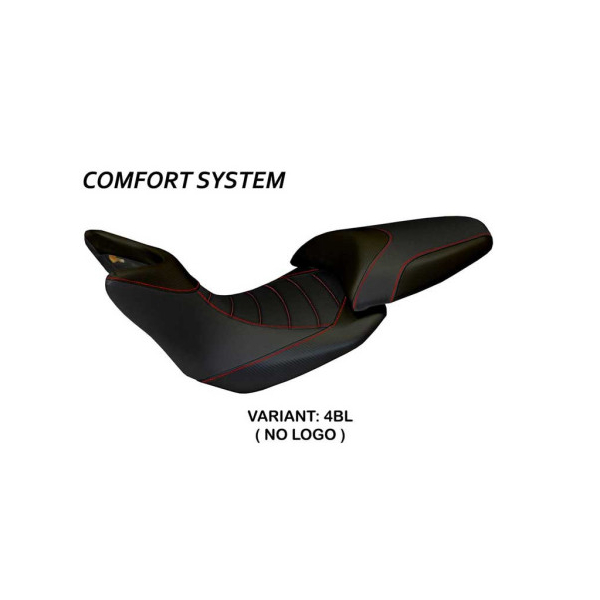 HOUSSE DE SELLE COMPATIBLE  DUCATI MULTISTRADA 1200 (12-14) MODÈLE NOTO - Logo : AVEC LOGO, Couleur : ROUGE, Type : STANDARD