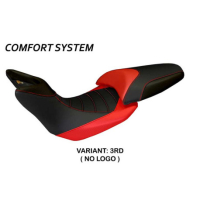 HOUSSE DE SELLE COMPATIBLE  DUCATI MULTISTRADA 1200 (12-14) MODÈLE NOTO - Logo : AVEC LOGO, Couleur : ROUGE, Type : STANDARD