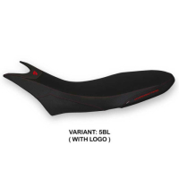 HOUSSE DE SELLE COMPATIBLE  DUCATI HYPERMOTARD 950 (19-22) MODÈLE CUBA 1 STANDAR - Logo : AVEC LOGO, Couleur : ROUGE, Type : ULTRAGRIP 