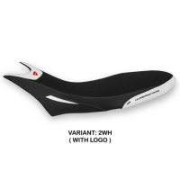 HOUSSE DE SELLE COMPATIBLE  DUCATI HYPERMOTARD 950 (19-22) MODÈLE CUBA 1 STANDAR - Logo : AVEC LOGO, Couleur : ROUGE, Type : ULTRAGRIP
