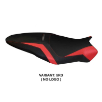 HOUSSE DE SELLE COMPATIBLE  DUCATI MONSTER 1200 R (16-19) MODÈLE TOLEDO 3 - Logo : AVEC LOGO, Couleur : BLANC, Type : ULTRAGRIP