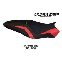 HOUSSE DE SELLE COMPATIBLE  DUCATI MONSTER 1200 R (16-19) MODÈLE TOLEDO 3 - Logo : AVEC LOGO, Couleur : BLANC, Type : ULTRAGRIP