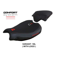 HOUSSE DE SELLE COMPATIBLE DUCATI STREETFIGHTER V2 (2022) MODÈLE MINA - Couleur : ROUGE, Logo : AVEC LOGO, Type : ULTRAGRIP