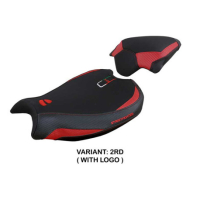 HOUSSE DE SELLE COMPATIBLE DUCATI STREETFIGHTER V2 (2022) MODÈLE MINA - Couleur : ROUGE, Logo : AVEC LOGO, Type : ULTRAGRIP