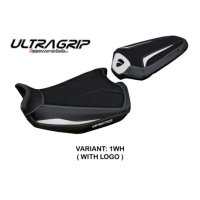 HOUSSE DE SELLE COMPATIBLE DUCATI MONSTER 937 (21-22) MODÈLE LINOSA STANDARD, RO - Logo : AVEC LOGO, Type : ULTRAGRIP, Couleur : ROUGE BLANC