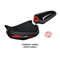 HOUSSE DE SELLE COMPATIBLE DUCATI MONSTER 937 (21-22) MODÈLE LINOSA STANDARD, RO - Logo : AVEC LOGO, Couleur : ROUGE BLANC, Type : STANDARD