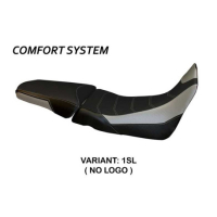 HOUSSE DE SELLE COMPATIBLE HONDA AFRICA TWIN 1000 (15-19) MODÈLE PALINURO 1 - Logo : AVEC LOGO, Couleur : ARGENT, Type : STANDARD