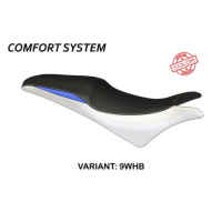 HOUSSE DE SELLE COMPATIBLE HONDA CBR 600 F (11-13) MODÈLE ANCONA - Logo : SANS LOGO, Couleur : BLANC BLEU, Type : STANDARD