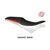 HOUSSE DE SELLE COMPATIBLE HONDA CBR 600 F (11-13) MODÈLE ANCONA - Type : STANDARD, Couleur : BLANC BLEU, Logo : SANS LOGO