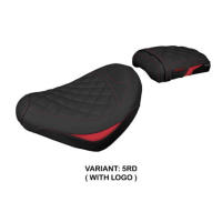 HOUSSE DE SELLE COMPATIBLE HONDA CMX 500 REBEL (17-22) MODÈLE KEHRA - Type : STANDARD, Logo : AVEC LOGO, Couleur : ARGENT