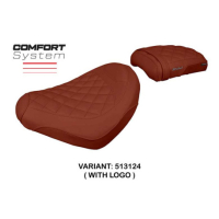 HOUSSE DE SELLE COMPATIBLE HONDA CMX 500 REBEL (17-22) MODÈLE KEHRA - Logo : AVEC LOGO, Couleur : CHAMEAU, Type : STANDARD