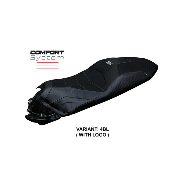 HOUSSE DE SELLE COMPATIBLE HONDA ADV 350 MODÈLE NILLI - Logo : AVEC LOGO, Couleur : ARGENT, Type : STANDARD