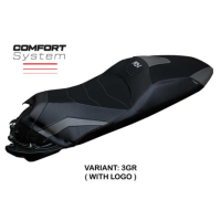 HOUSSE DE SELLE COMPATIBLE HONDA ADV 350 MODÈLE NILLI - Logo : AVEC LOGO, Couleur : ARGENT, Type : STANDARD