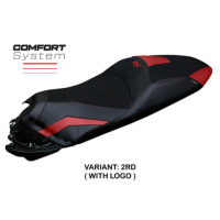 HOUSSE DE SELLE COMPATIBLE HONDA ADV 350 MODÈLE NILLI - Logo : AVEC LOGO, Couleur : ARGENT, Type : STANDARD