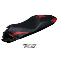 HOUSSE DE SELLE COMPATIBLE HONDA ADV 350 MODÈLE NILLI - Logo : AVEC LOGO, Couleur : ARGENT, Type : STANDARD
