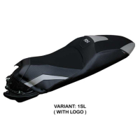 HOUSSE DE SELLE COMPATIBLE HONDA ADV 350 MODÈLE NILLI - Logo : AVEC LOGO, Couleur : ARGENT, Type : STANDARD