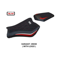 HOUSSE DE SELLE COMPATIBLE HONDA CBR 1000 RR (08-16) MODÈLE JANELA VELVET - Type : STANDARD, Couleur : ROUGE BLANC, Logo : SANS LOGO