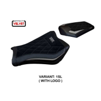 HOUSSE DE SELLE COMPATIBLE HONDA CBR 1000 RR (08-16) MODÈLE JANELA VELVET - Type : STANDARD, Couleur : ARGENT, Logo : SANS LOGO