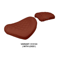 HOUSSE DE SELLE COMPATIBLE HONDA CMX 1100 REBEL (2022) MODÈLE NAGY - Logo : AVEC LOGO, Couleur : BRIQUE, Type : STANDARD