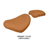 HOUSSE DE SELLE COMPATIBLE HONDA CMX 1100 REBEL (2022) MODÈLE NAGY - Logo : AVEC LOGO, Couleur : BRIQUE, Type : STANDARD