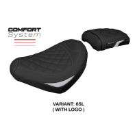 HOUSSE DE SELLE COMPATIBLE HONDA CMX 1100 REBEL (2022) MODÈLE NAGY - Logo : AVEC LOGO, Couleur : ARGENT, Type : STANDARD